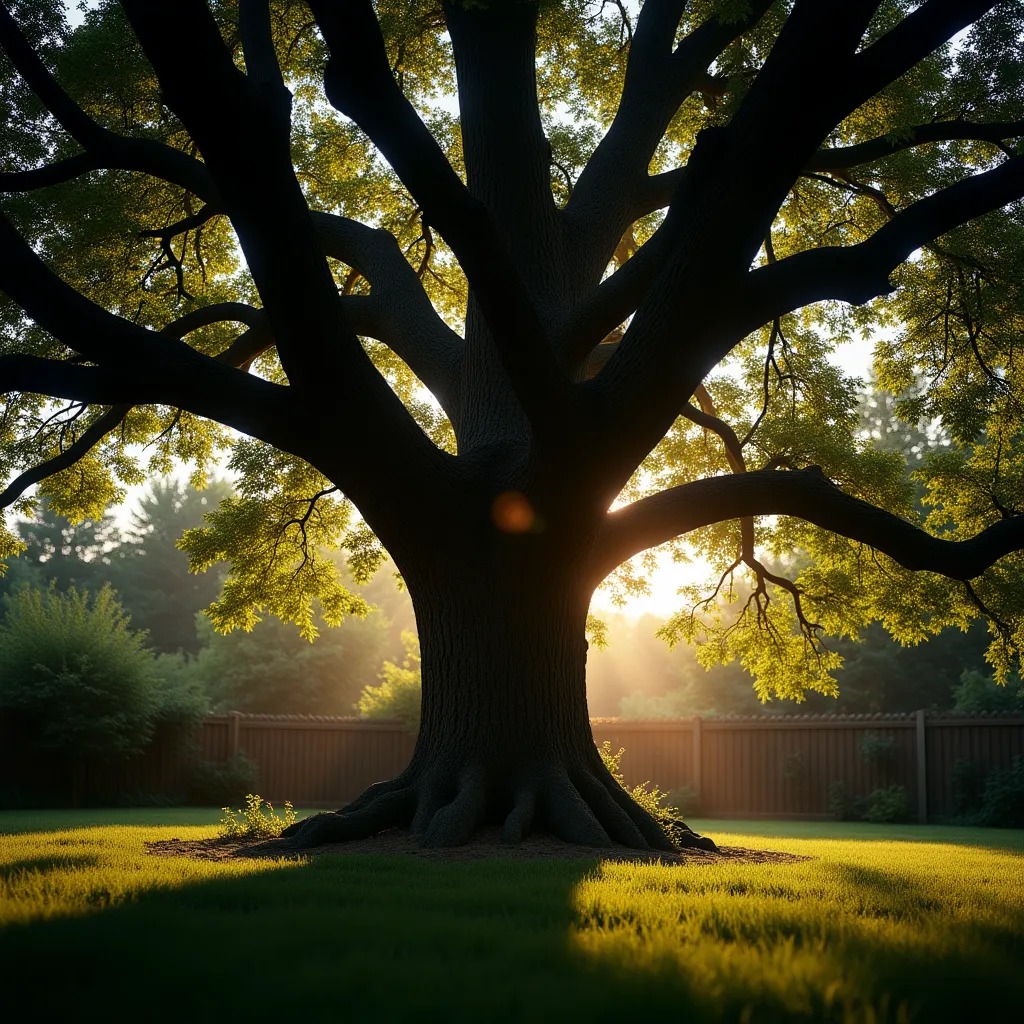 The old oak in my backyard has been getting closer to the house. I swear it was 20 feet away last spring. Now its branches ta