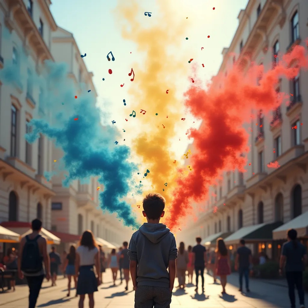 Imagine if: music was visible — every note a burst of colour only you could see