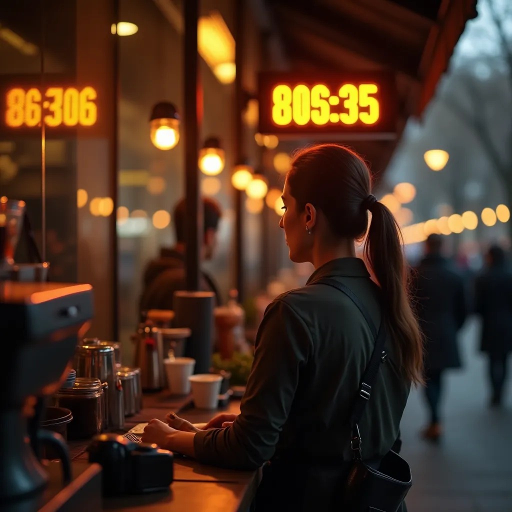 A man in the park had a countdown that kept glitching — numbers going up, then down, then up. Turns out he kept almost meetin