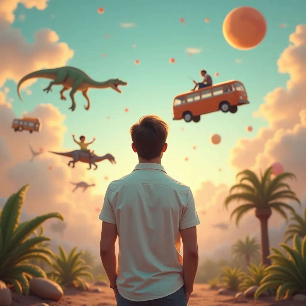 Kids' dreams were the wildest. I wandered into a 5-year-old's dream once — the sky was made of chocolate, dinosaurs drove bus