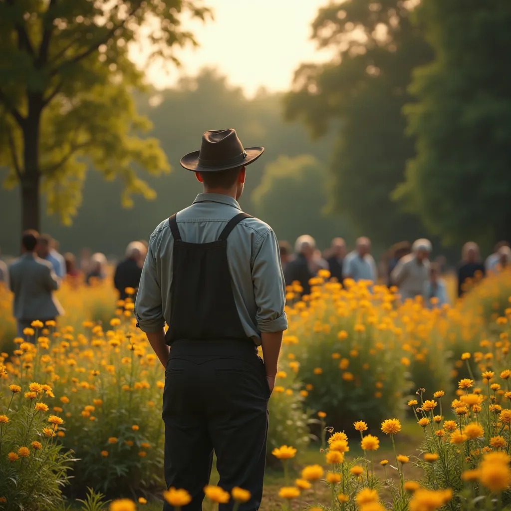 An old man died in spring. He'd been a crossing guard for 40 years. At his funeral, the cemetery was so thick with flowers th