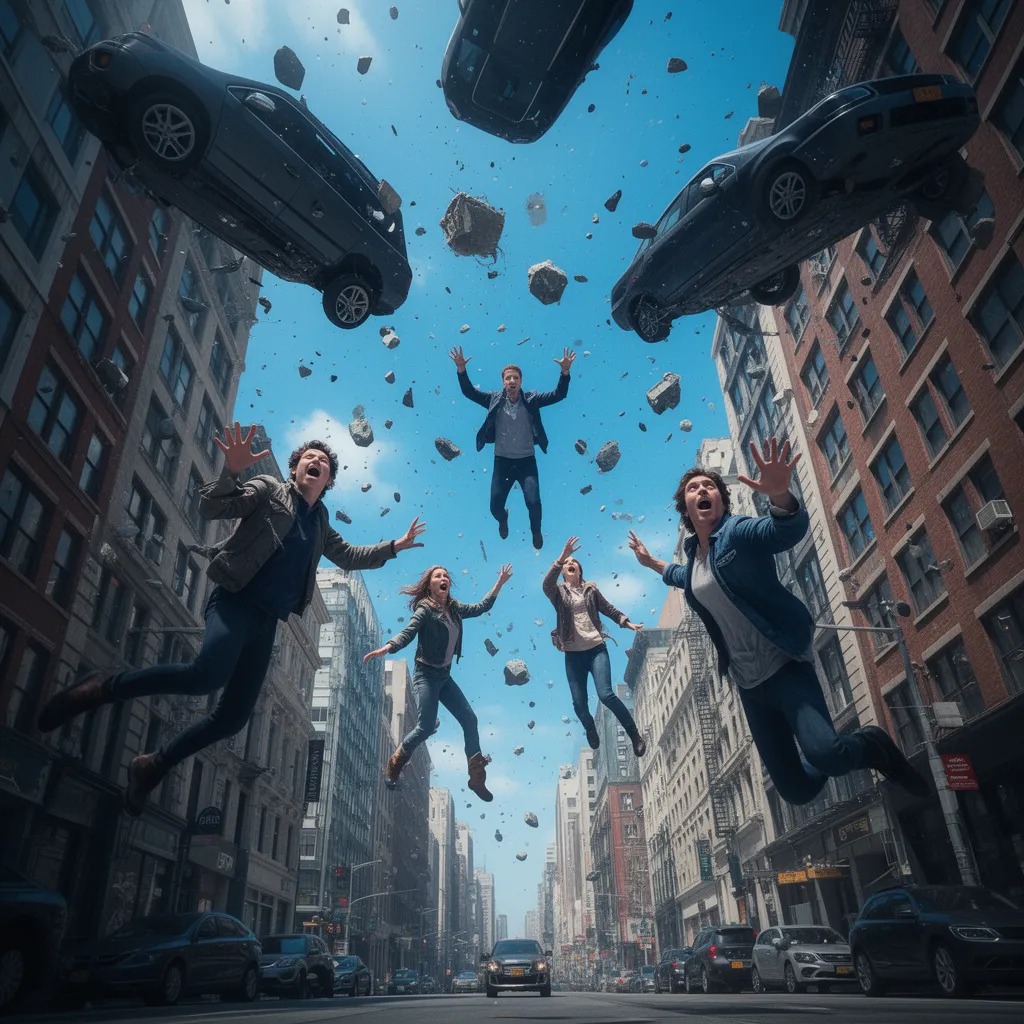 Hayal et: yerçekimi aniden yok olsaydı.