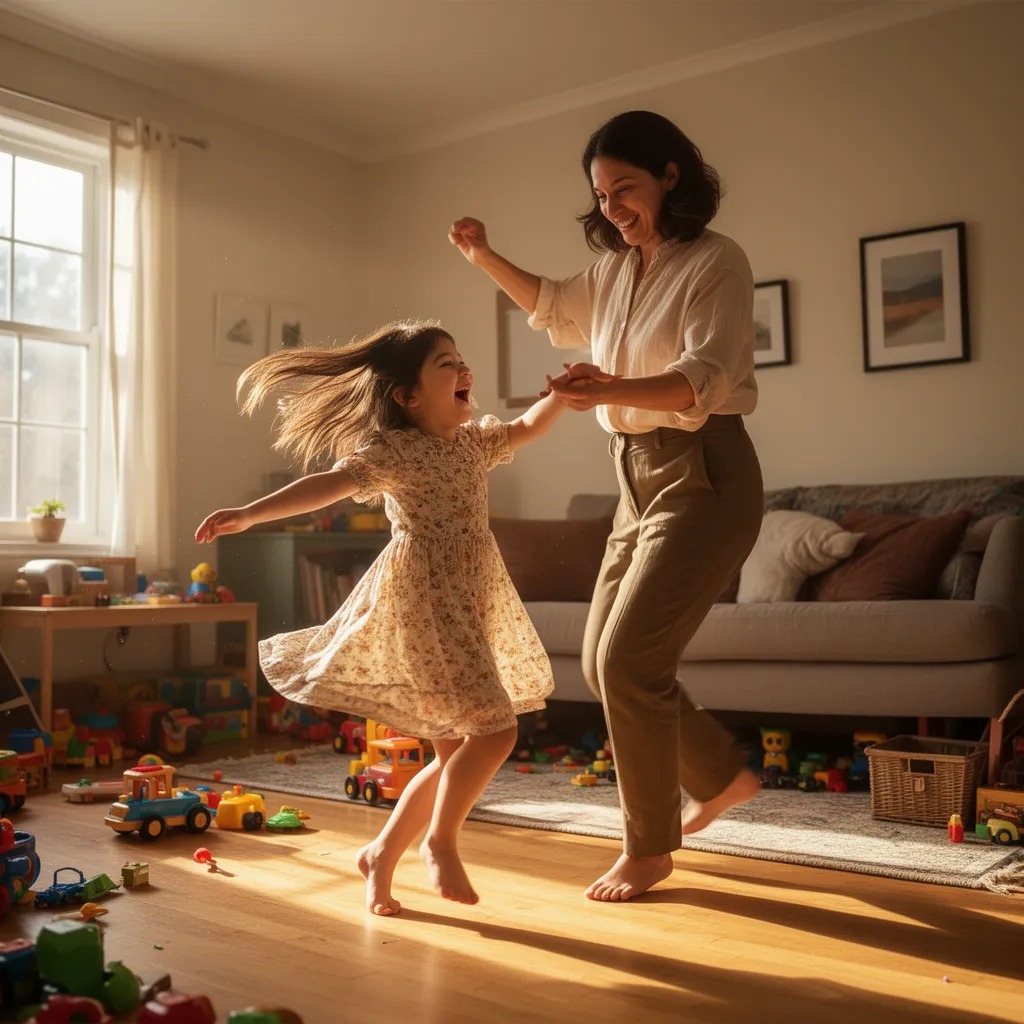 I stumbled, made mistakes, and learned to cherish them. My daughter's laughter filled the air as we danced together, unscript