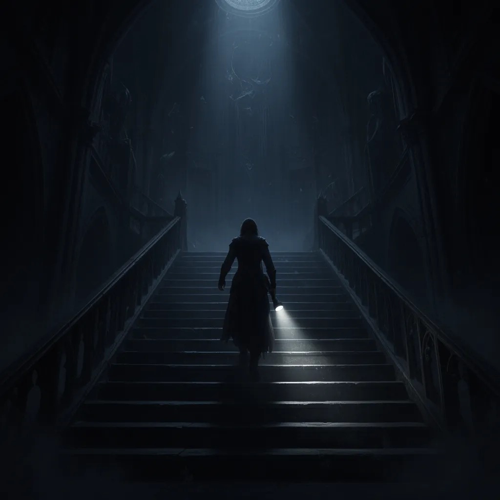 Merdivenlerden aşağıya indikçe hava soğuyor ve karanlık artıyor, artık sadece el fenerinin ışığıyla görüyorsun.