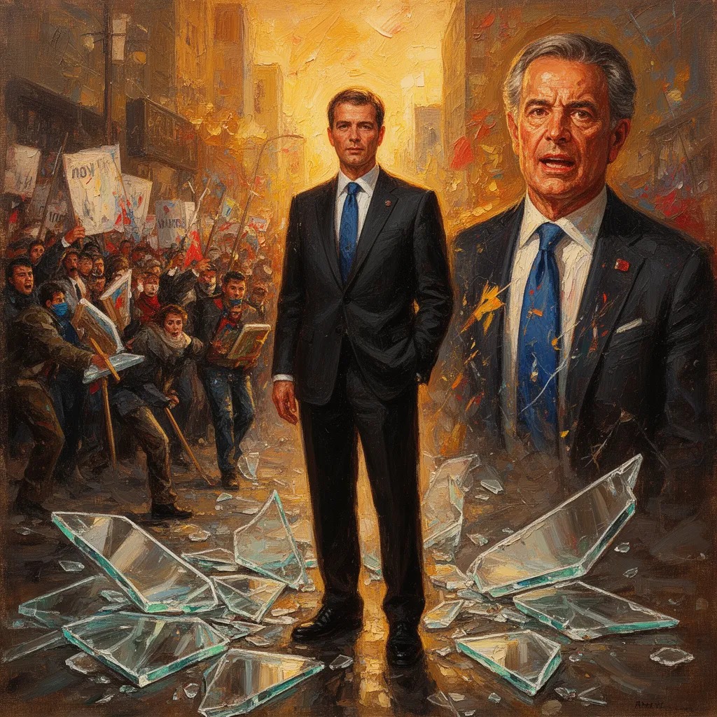 Riots erupted as a businessman's reflection showed a struggling artist, and a politician's revealed a power-hungry tyrant. Sh