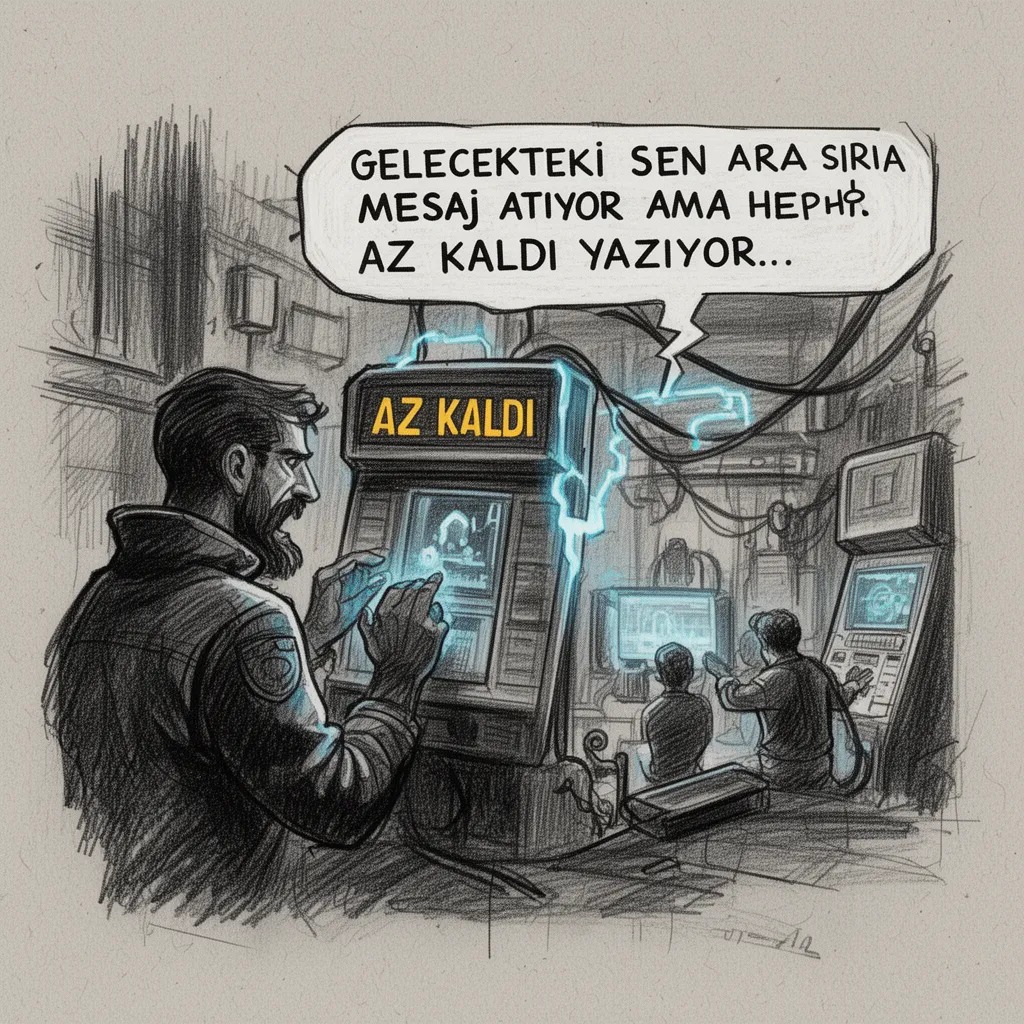 Hayal et: Gelecekteki sen ara sıra mesaj atıyor ama hep AZ KALDI yazıyor.