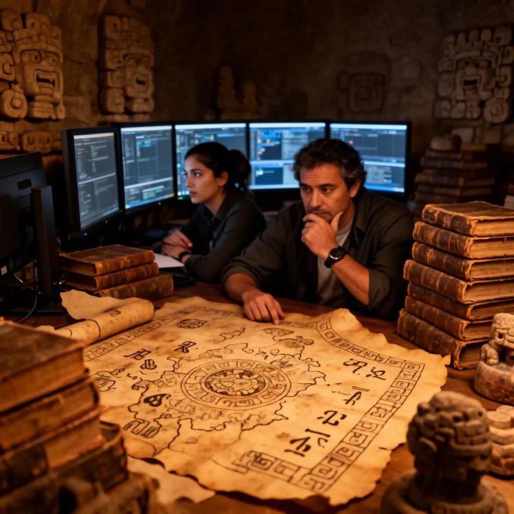 Uzmanlar Yucatek gezegeninin haritalarını tekrar inceliyor, ancak haritalar çok gizemliydi. Haritaların üzerinde, bir takım m