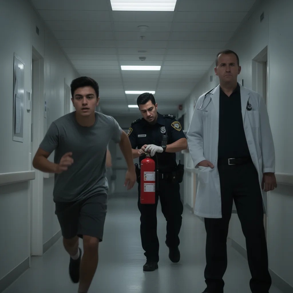 Güvenlik görevlisi yangın söndürme ekipmanları ile odayı tararken doktora yaklaştı, "Doktor bey, burada ne var?" diye sordu. 