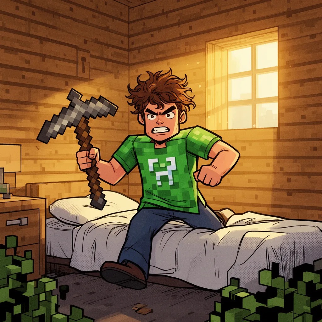 Steve sabah erkenden uyandı.