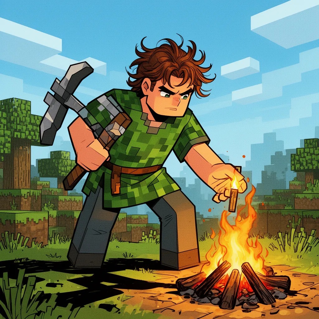 - Yanına biraz meşale koydu.