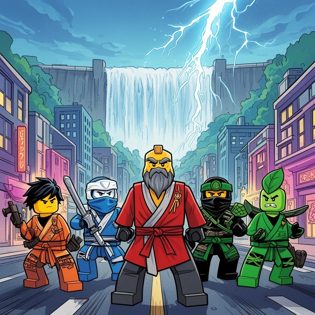 İlk büyük savaş başladı. Kai ateşini Jay'in elektriğiyle birleştirdi. Ortaya parlayan bir alev yıldırımı çıktı. Zane buzunu C