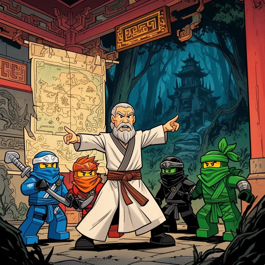 Wu, ninjalar'a yeni bir görev verdi. “Umbra’nın gücünün kaynağı, Gölgeler Tapınağı’nda saklı,” dedi. Bu tapınak, Ninjago’nun 