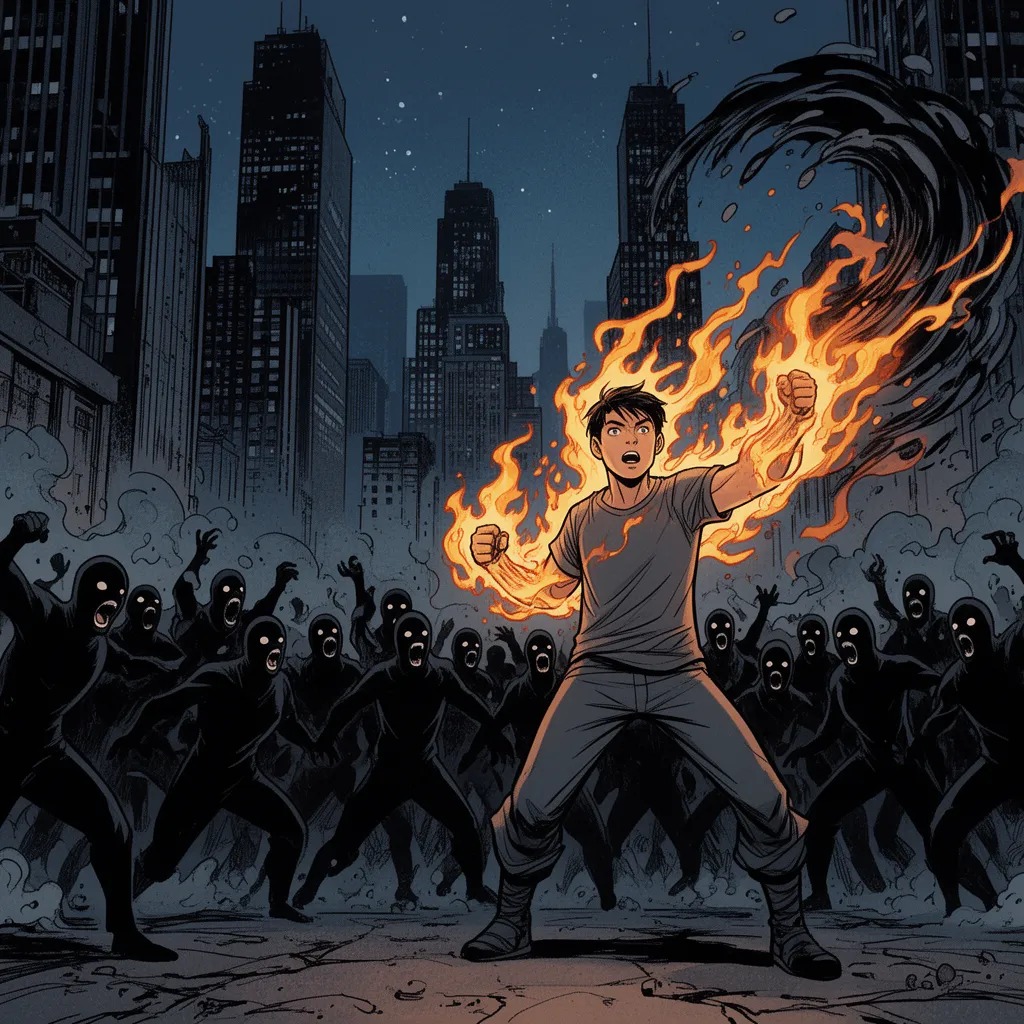 Hayal et: Umbra'nın gölge ordusu yeniden ortaya çıktığında ninjalar hiç vakit kaybetmeden saldırıya geçti. Kai'nin ateşi göky