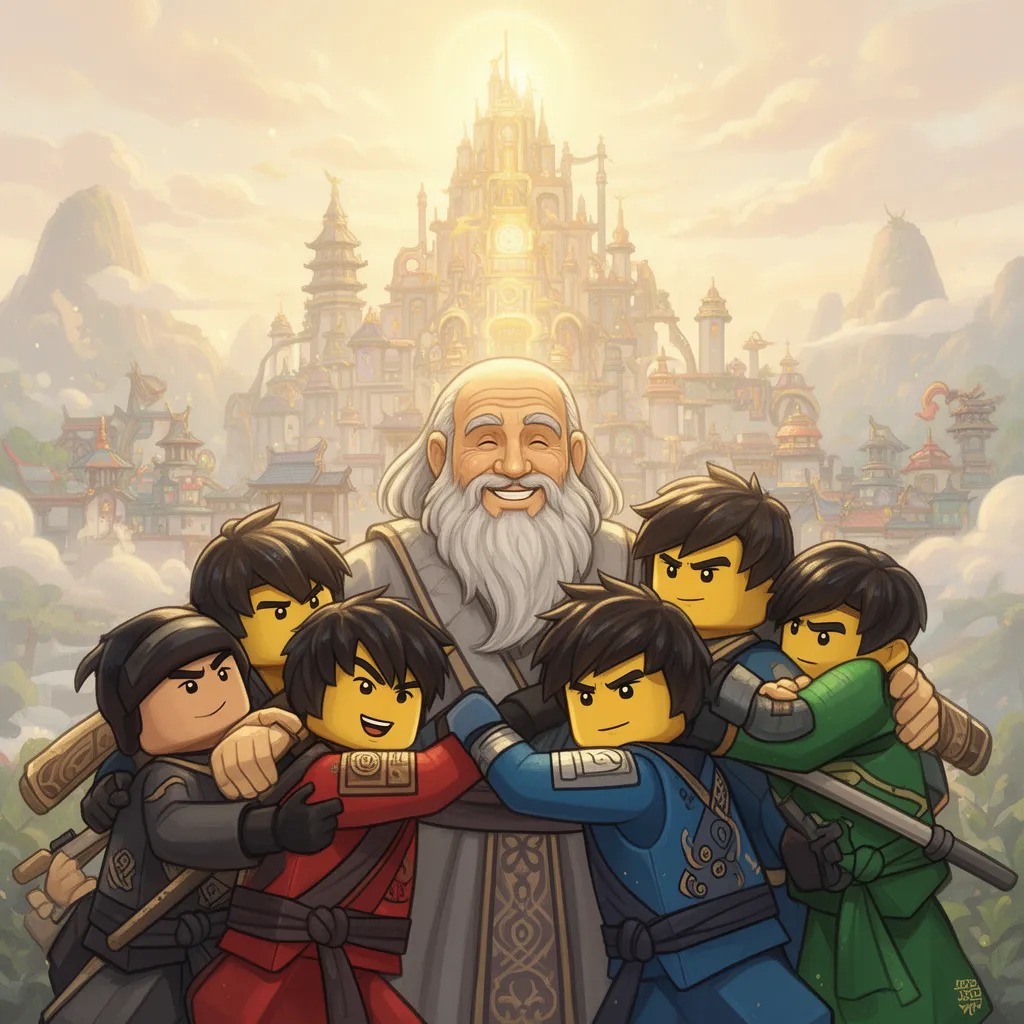 Ninjago yeniden ışığa kavuştu. Halk ninjalara teşekkür etti. Wu, öğrencilerine dostluğun gücünü hatırlattı. Ninjalar da birbi