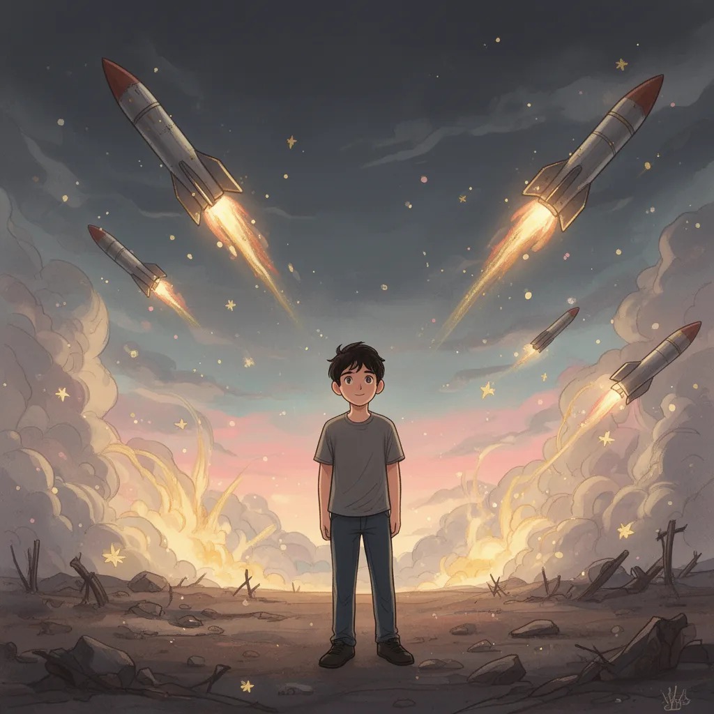 Füzeler ateşliyorlar.
Ama havada asılı kalıyorlar.