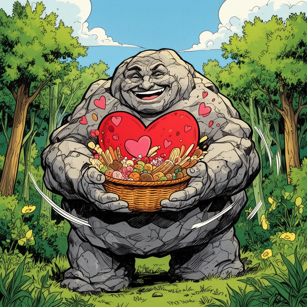 Baba Taş'ın kalbi kocaman bir sepet gibiydi; içine sevgiyi ve yiyecekleri doldururdu.