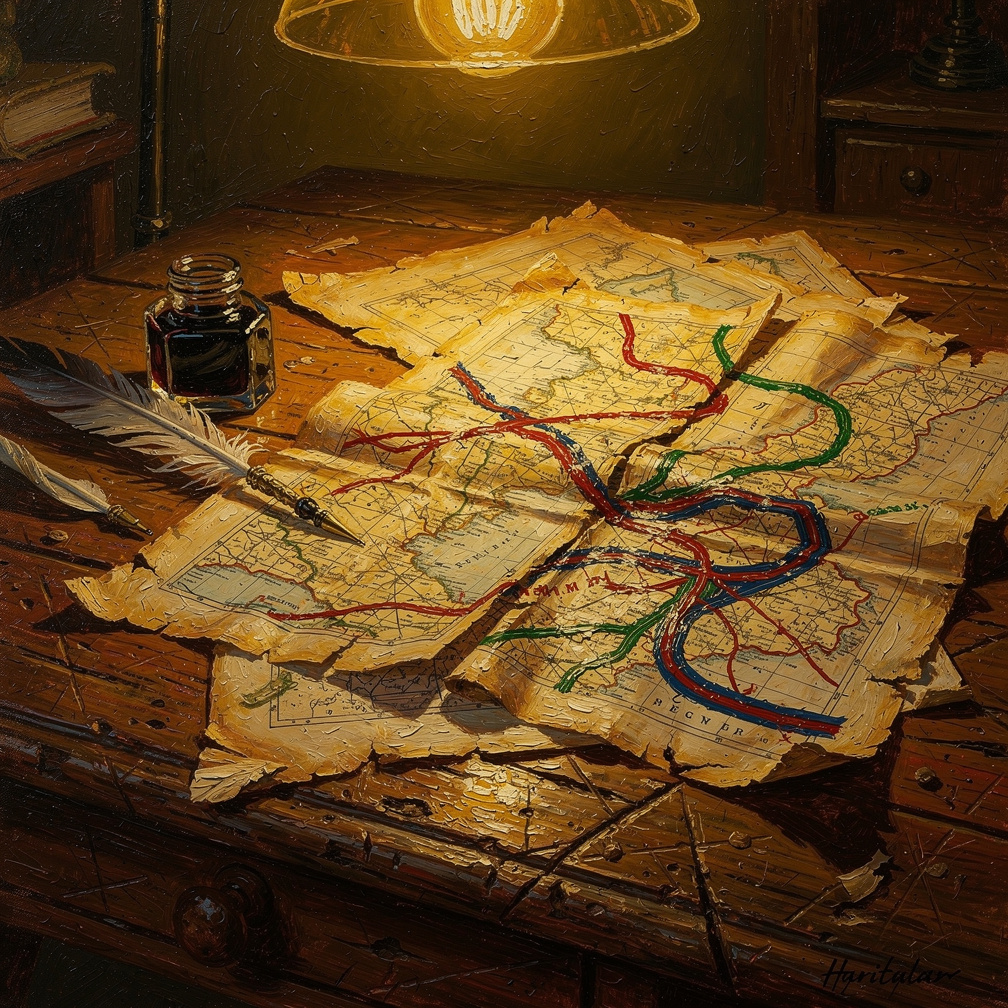 Hayal et: Eski haritalar bugünkü yolları kıskanıp kendini yeniden çizmeye başlasa.