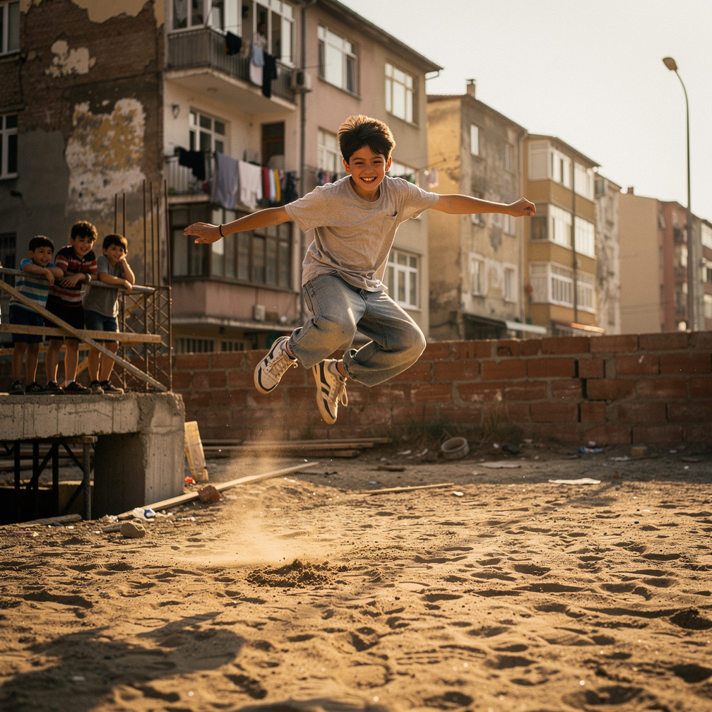 İnşaatlardan kumların üzerine atlayardık