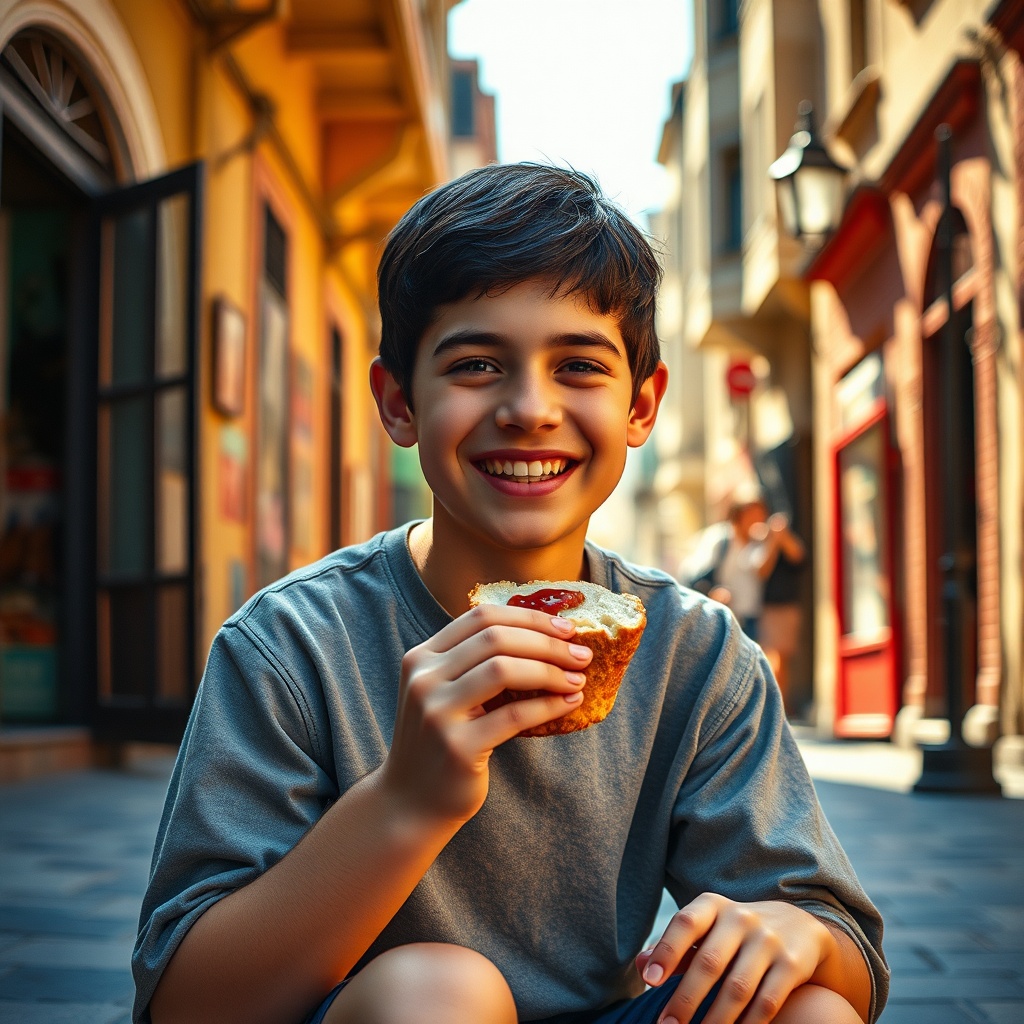 Salçalı ekmek yerdik.