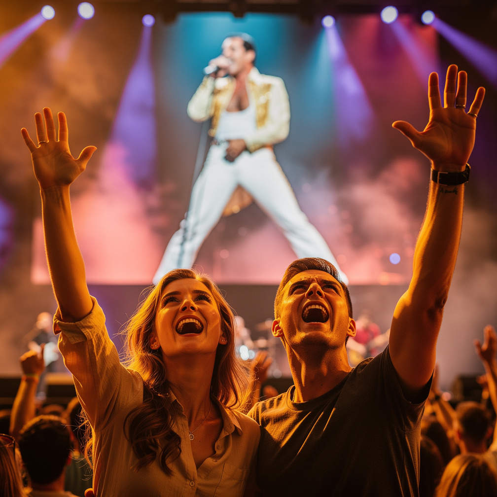 Bohemian rhapsody çalıyor ve biz canlı canlı bu ana eşlik ediyoruz.