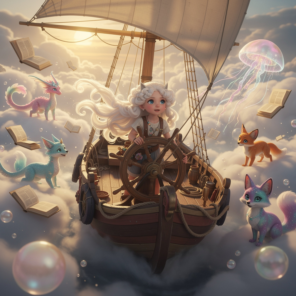 كل يوم  تبحر  بعالم مليئ بالمغامرات. وتلتقي بأصدقائها من العوالم الأخرى