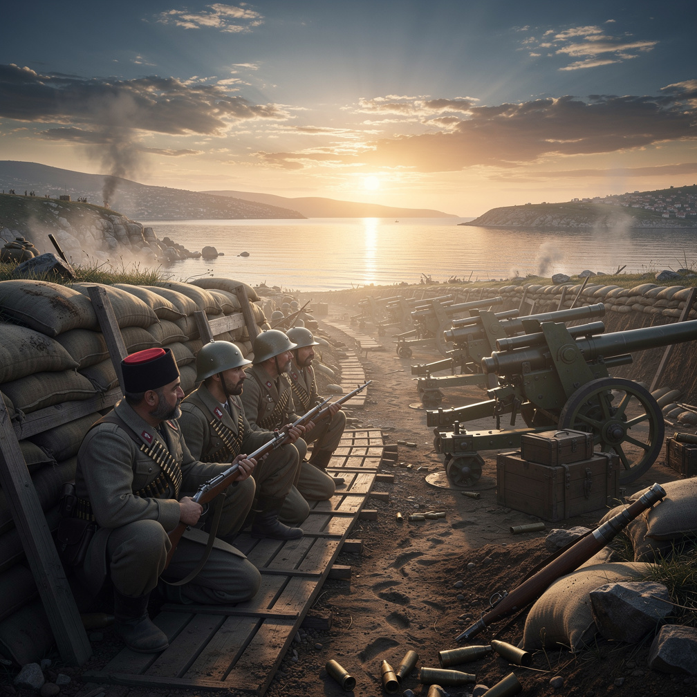 Hayal et: 18 Mart 1915. Gün ağarmaya başlıyor. Çanakkale boğazına bakan bir siperdesin. Etrafındaki herkes silahlarına sarılm