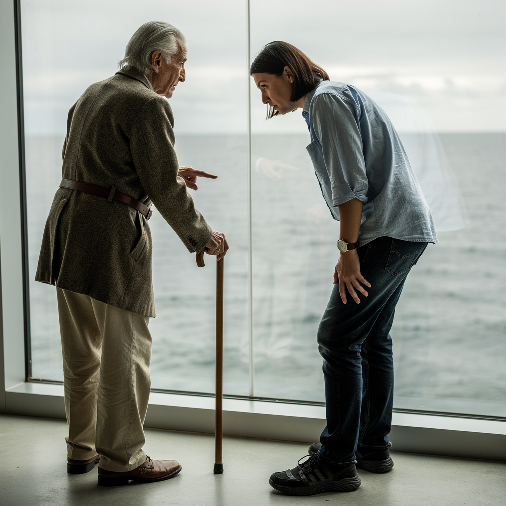 Yaşlı adam beni pencerenin yanına götürdü ve aşağıya bak dedi; çok yüksek bir yer gibi görünüyordu fakat aşağıya bakınca gözl