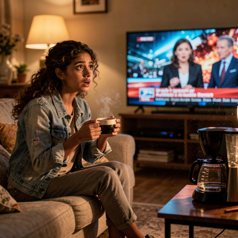 Huzur içinde uyanıyorsun kahveni yapıp televizyonu açıyorsun ve TV'de gördüğün haberler karşısında şok oluyorsun.