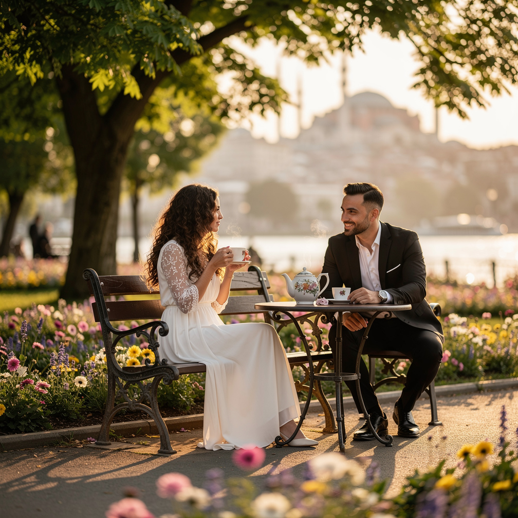 Gülhane parkında sarayburnuna karşı çay içerlerdi.