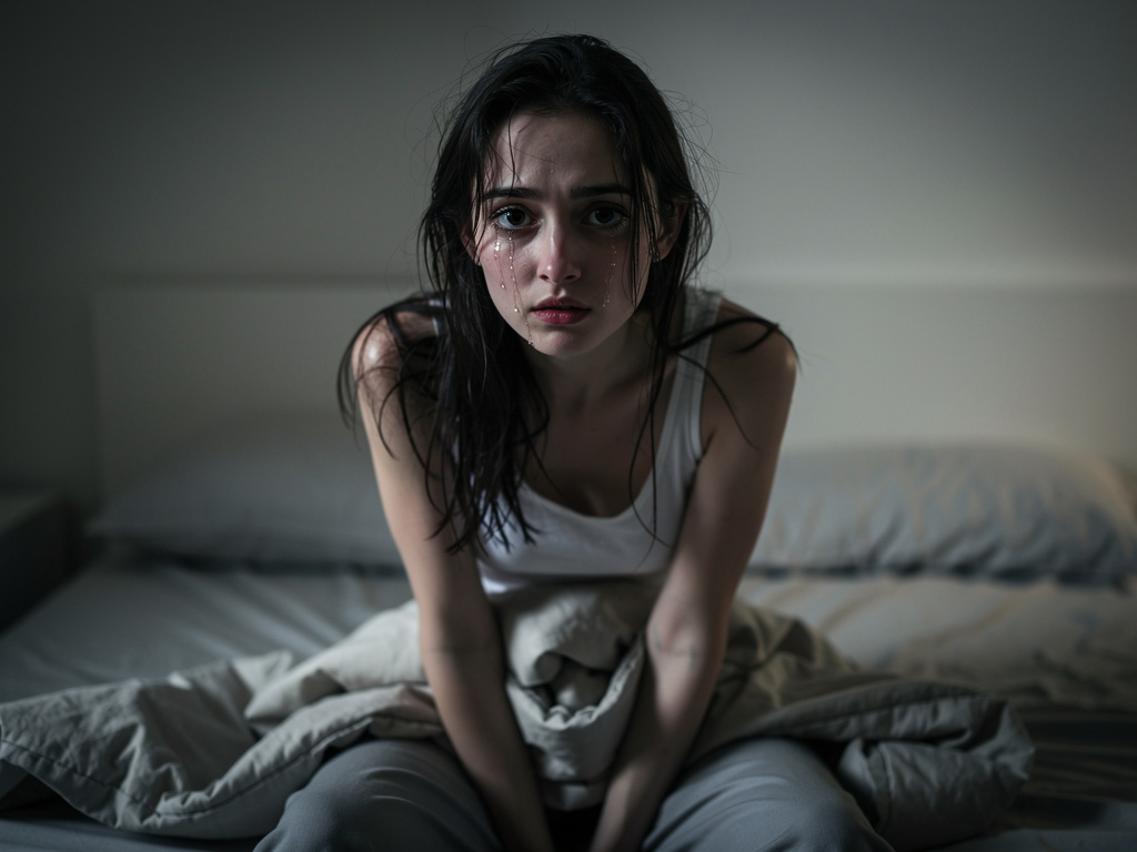 Ella tomó una respiración profunda y lágrimas brotaron en sus ojos.