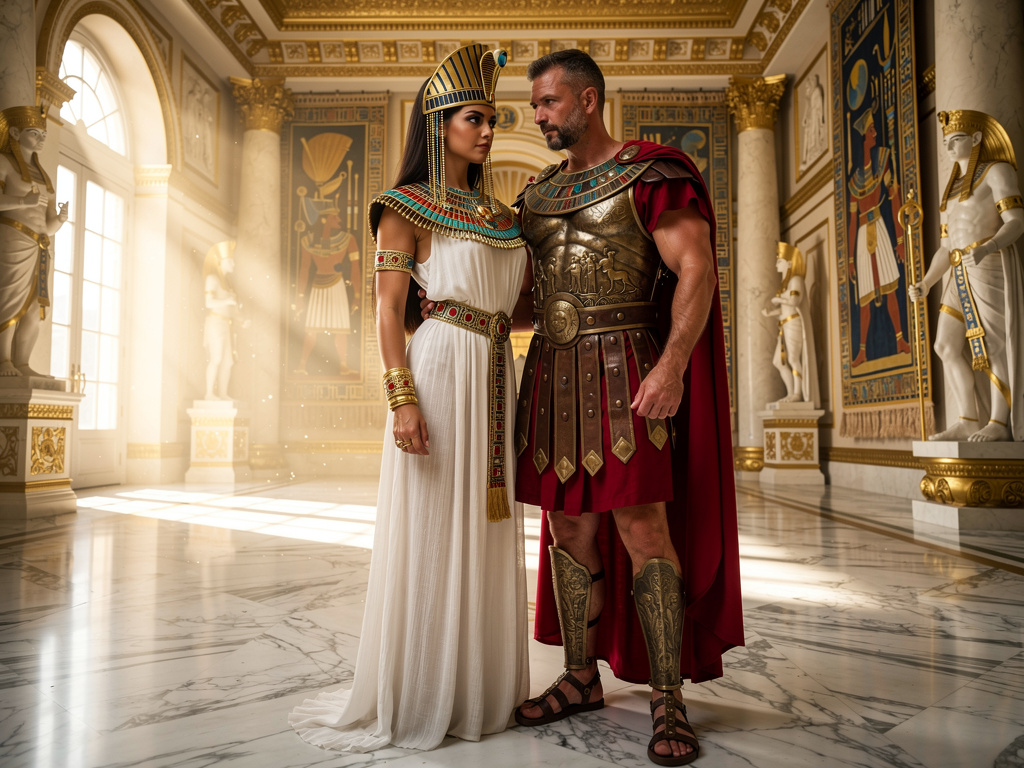 Hayal et: Kleopatra ve Mark Antony.