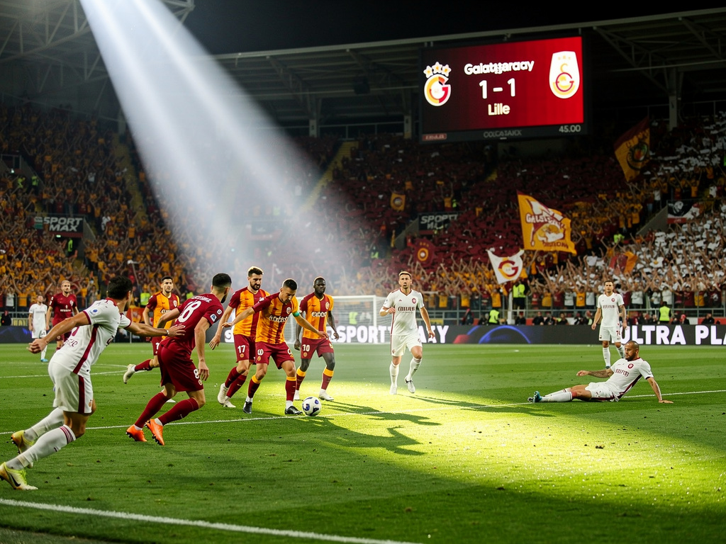 İlk 45 dakika Galatasaray rakibi Lille ile başa baş oynasada Selman ortalıkta yok.