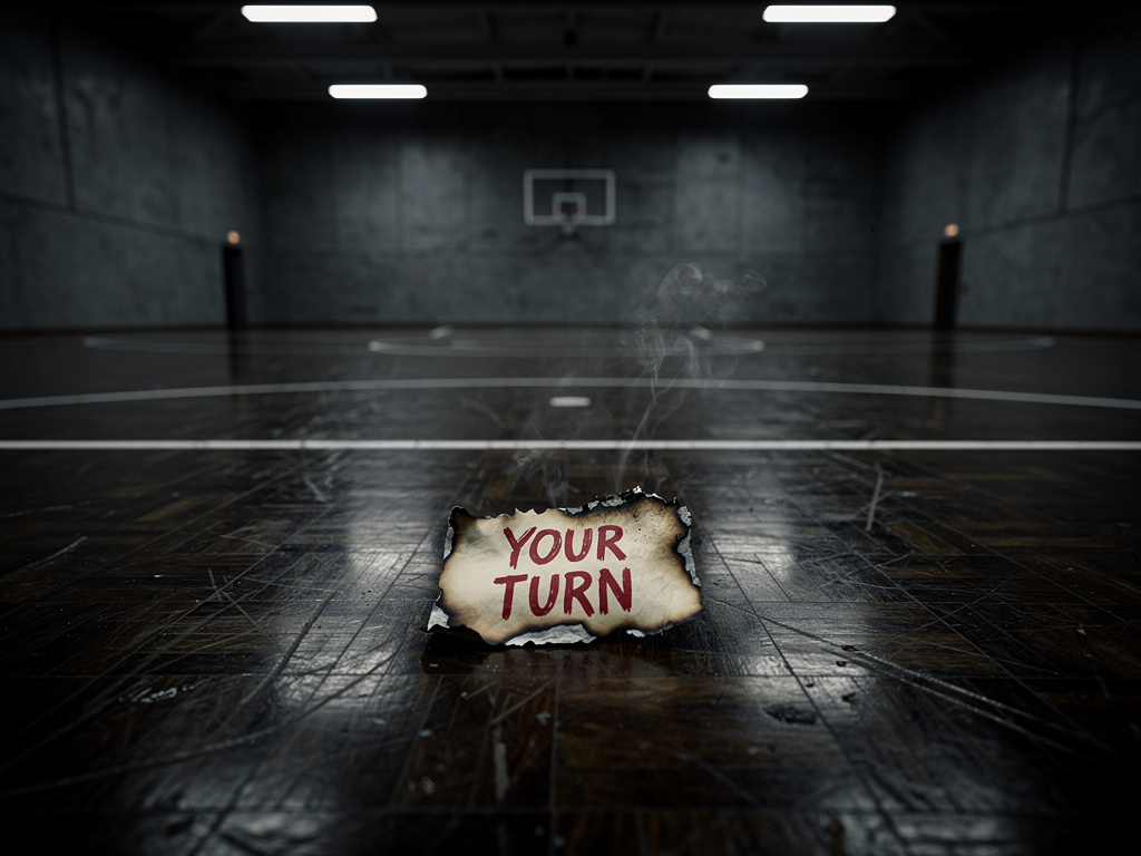 Hayal et: İsim: Zil Çaldığında Sessizlik
Tema: Polisiye/Gerilim.
Görsel: Karanlık spor salonu parkeleri. Merkezde kenarları y