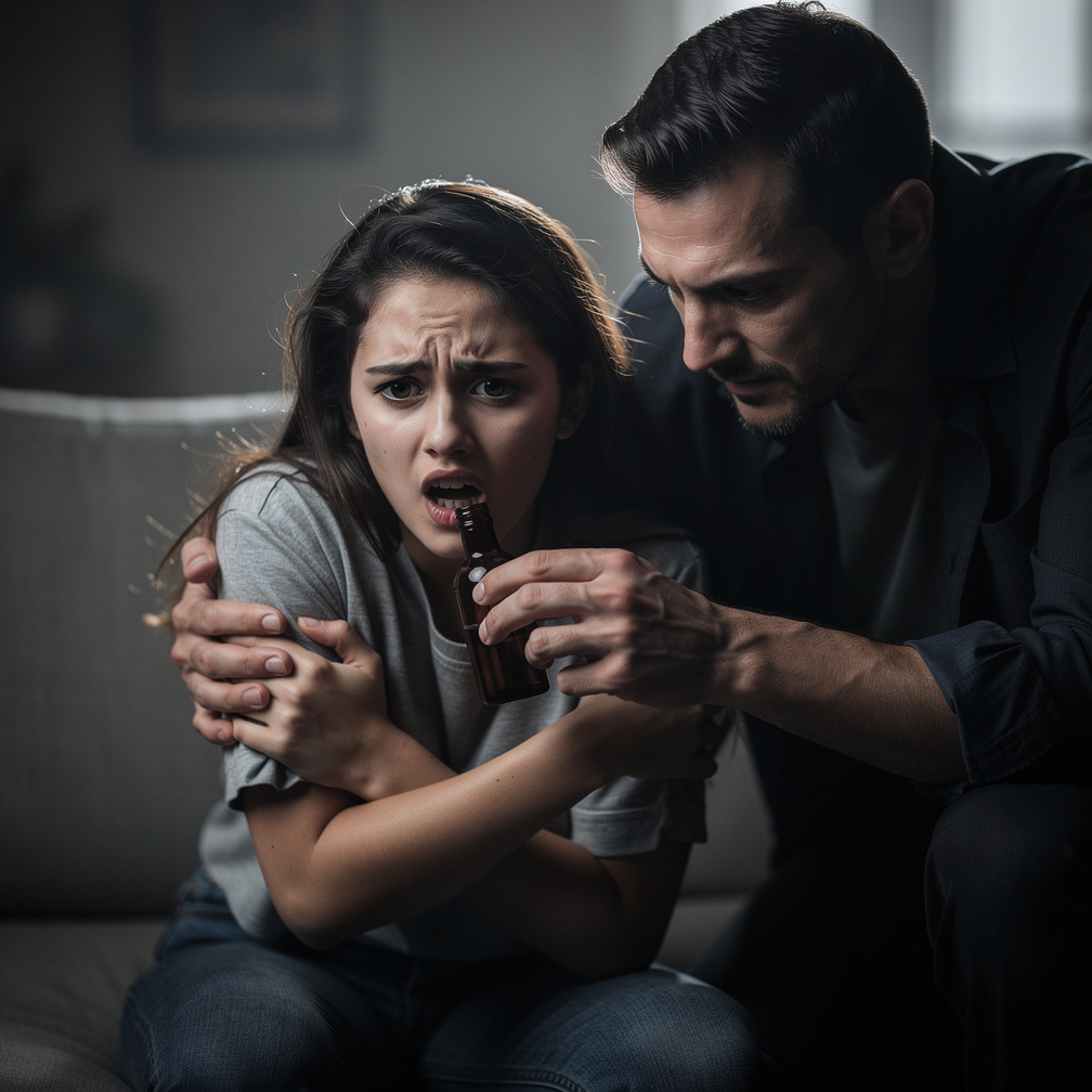 Adam bana zorla iksiri içiriyor ve ben.