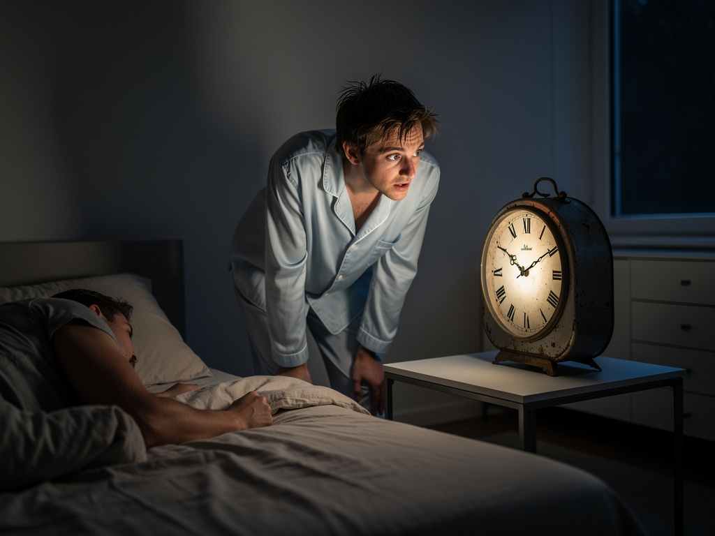 Hayal et: Uykuya dalmadan önce duyduğun son şey kendi kalp atışın, ama bu gece bu ses eski bir saatın tik tak sesiyle senkron