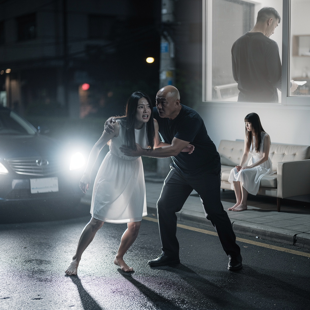 Yer altı imparatorla ayrıldığı için yolda ağlayarak koşar ve kel bir adam arabanın çarpmasından kurtarır.