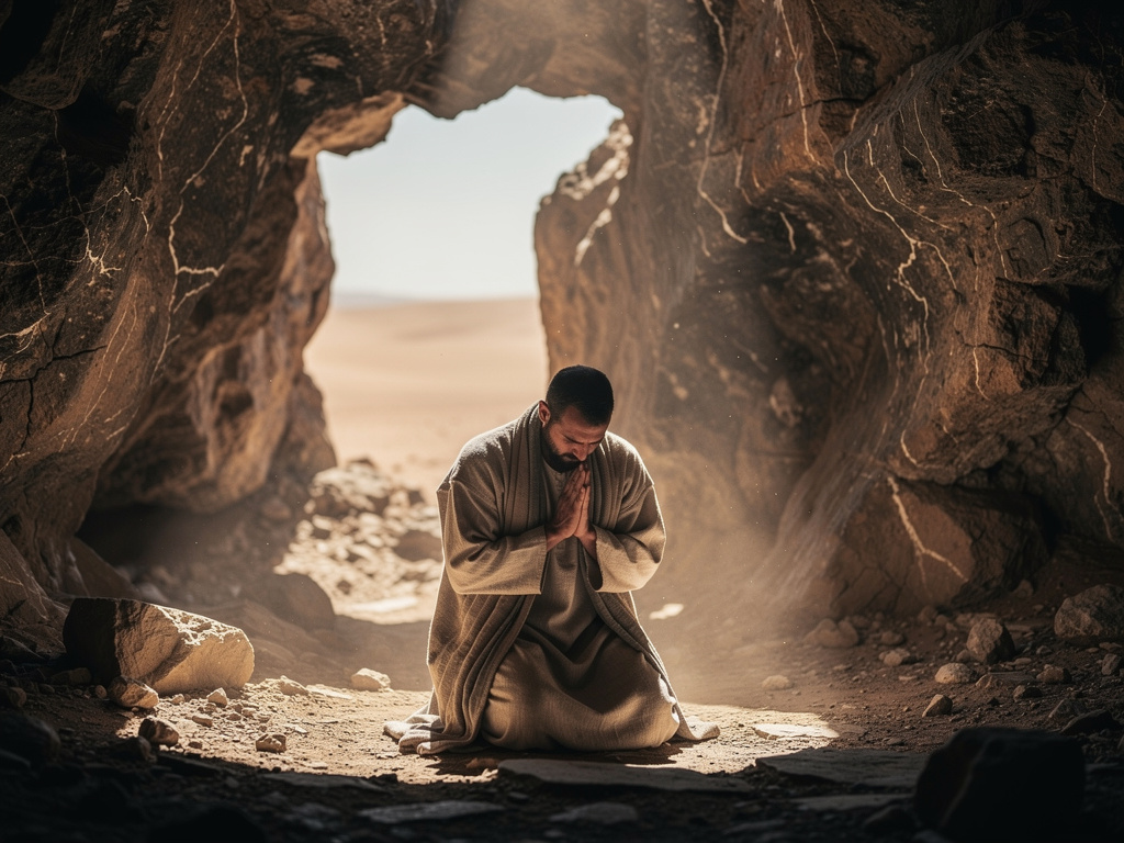 Hayal et: 40 yaşına geldiğinde, Hira Mağarası’nda ilk vahyi aldı. İnsanları tek Allah’a inanmaya ve doğru yaşamaya çağırmaya 