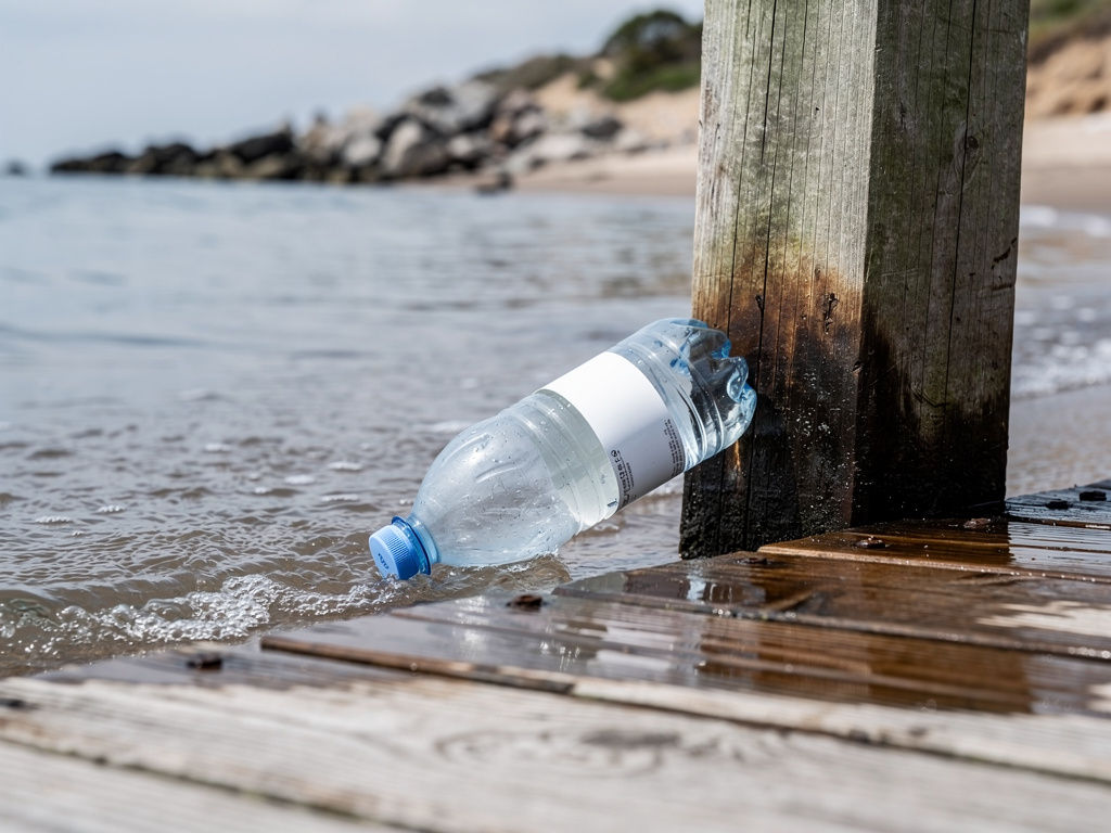 Şişe sahile bir rıhtıma kadar gelir.