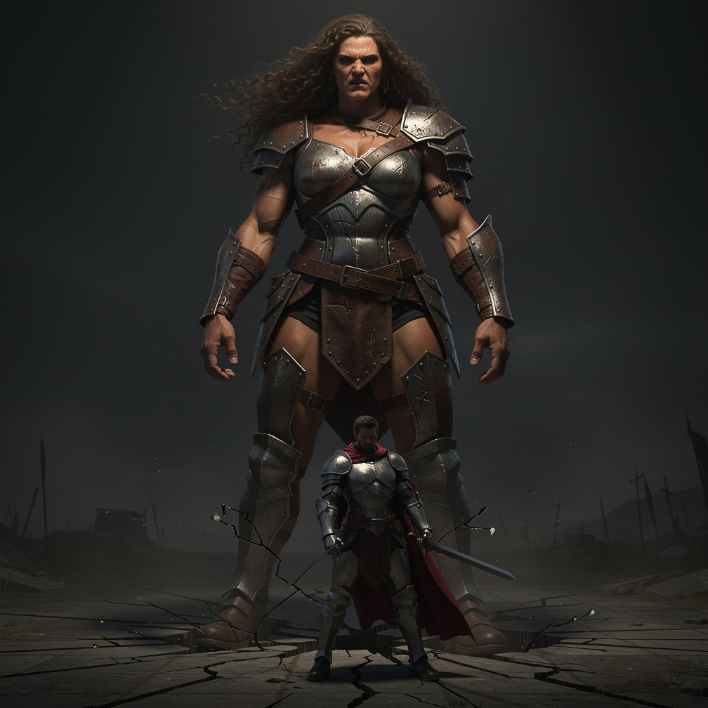 And then he goes through her body and comes out of her butt.