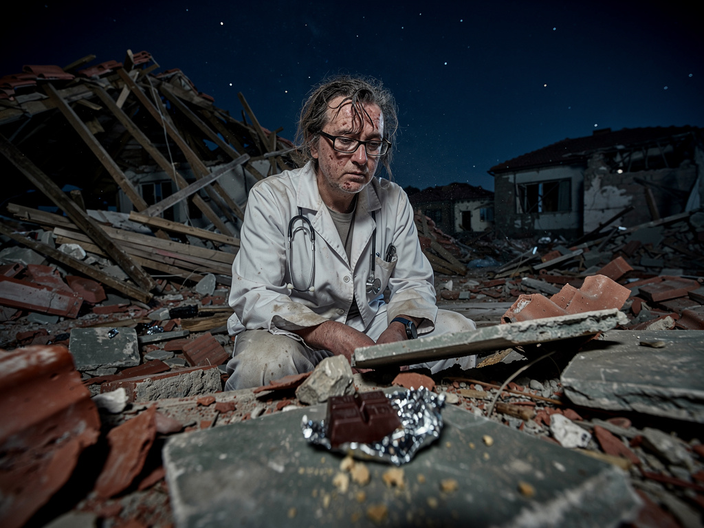 Hayal et: Ben bir doktorum. Hayalimde deprem olmuştu, ev yıkılmıştı, sonrasında ise uyuştum, gece olmuştu, çikolata yemiştim.