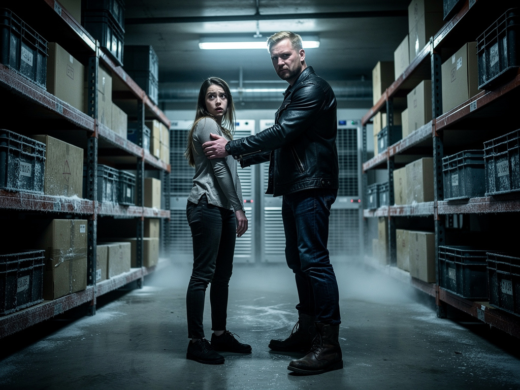 Ve soğuk bir depoya gelirler.