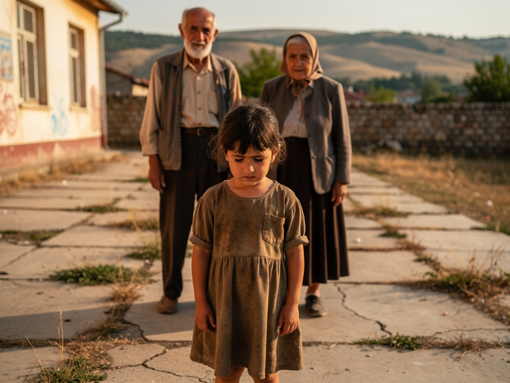 Yüzümde güneş izleri üzerimde yoksulluğun garipliğin kimsesizliğin verdiği bir hüzün öyle böyle ilk okul çağına geldim.