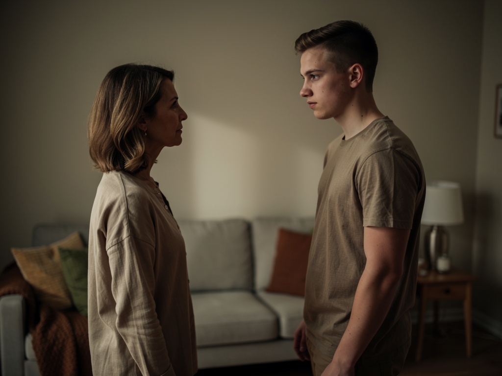 Hayal et: Üvey annesiyle akşam karşılaştığı bir genç.