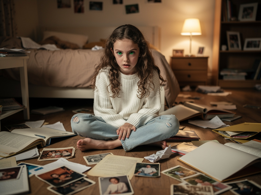 18 yaşına geldiğinde ailesinin aslında gerçek ailesi olmadığını öğreniyor ve yıkılıyor.