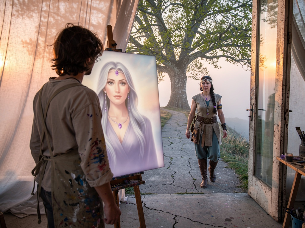 Şafak vakti Umay Ana tuvale mühürlenirken, ametistten sızan enerjiyle efsanevi Tomris Hatun uyanır. Aybüke’nin fırçasıyla açt