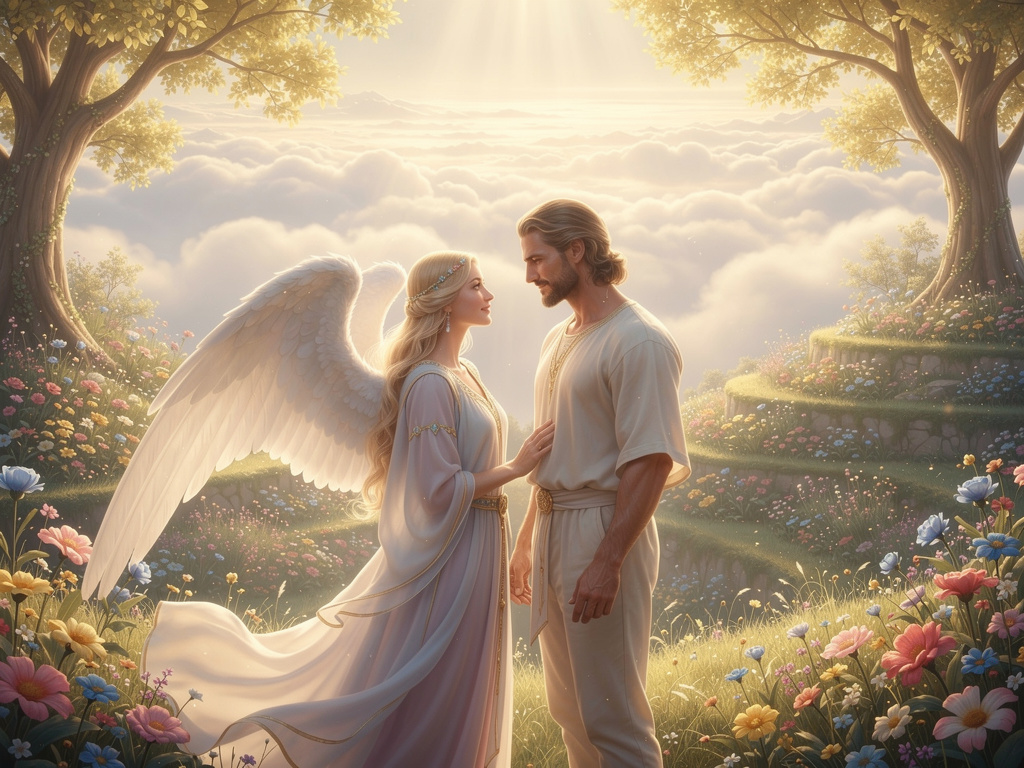 Hayal et: Lucifer Morningstar, Tanrı'nın favorisi, ilk omega erkek melek (bu au'da Lucifer düşmüyor, omega erkekler gebe kala