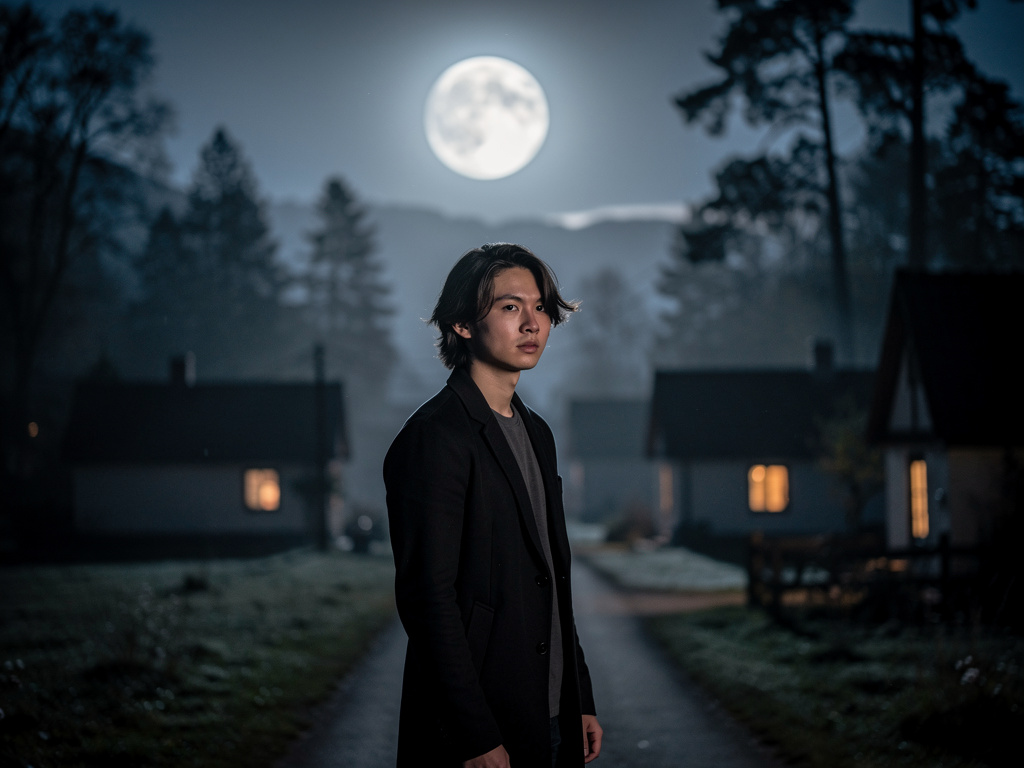 تخيل لو: قصة حمو أو نمير (عاشق القمر)
تبدأ القصة بشاب وسيم جداً يُدعى "حمو"، كان يعيش في قرية هادئة. لم يكن حمو شاباً عادياً،