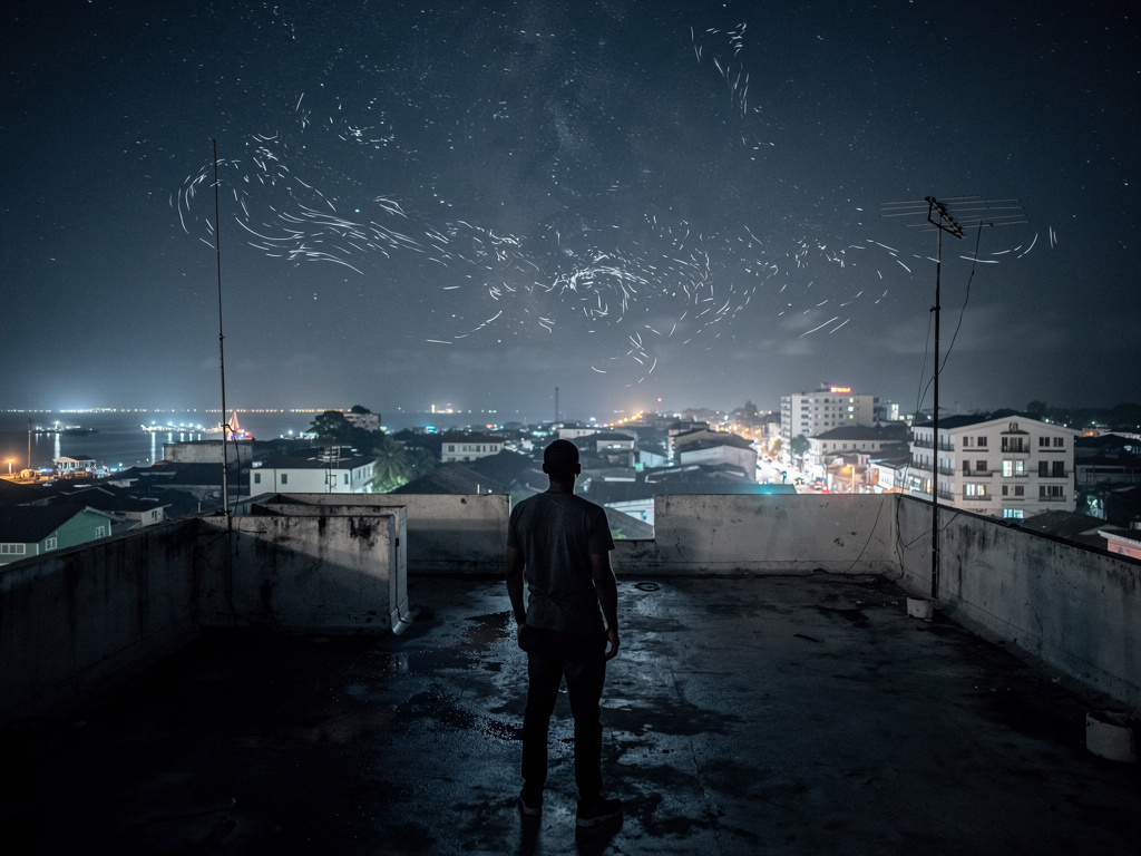 Imagine if: The night sky over Georgetown, Demerara-Mahaica, Guyana was silent… too silent.
The stars above flickered like so