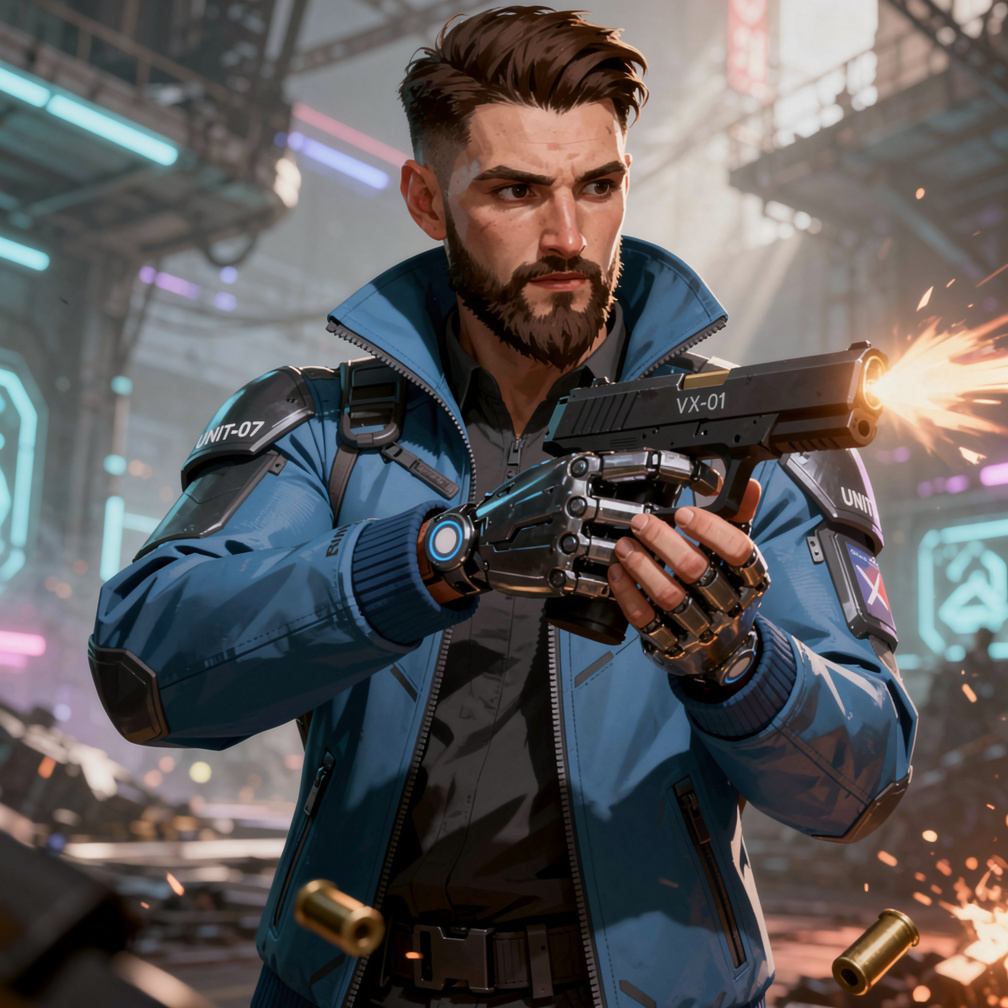 Silaha çalışıyorsun ve diğer düşmanlara ateş açıyorsun