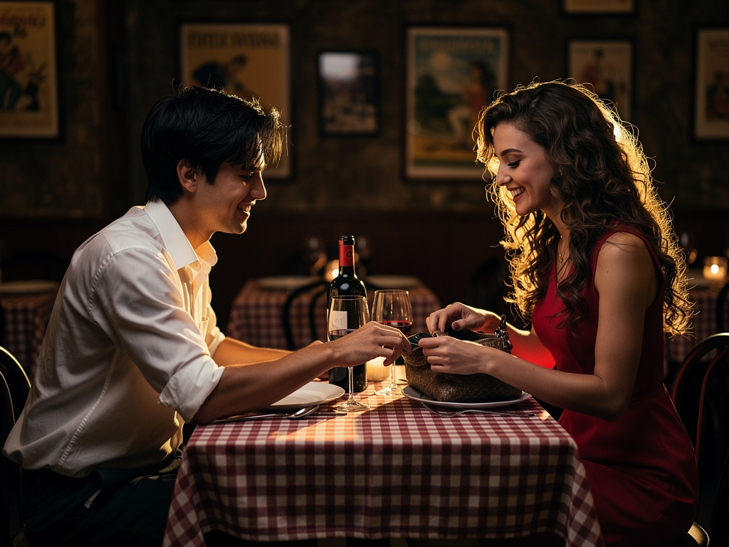 Imagina si: La luz se apaga durante una primera cita en un acogedor restaurante italiano, y mientras te afanas por encender t